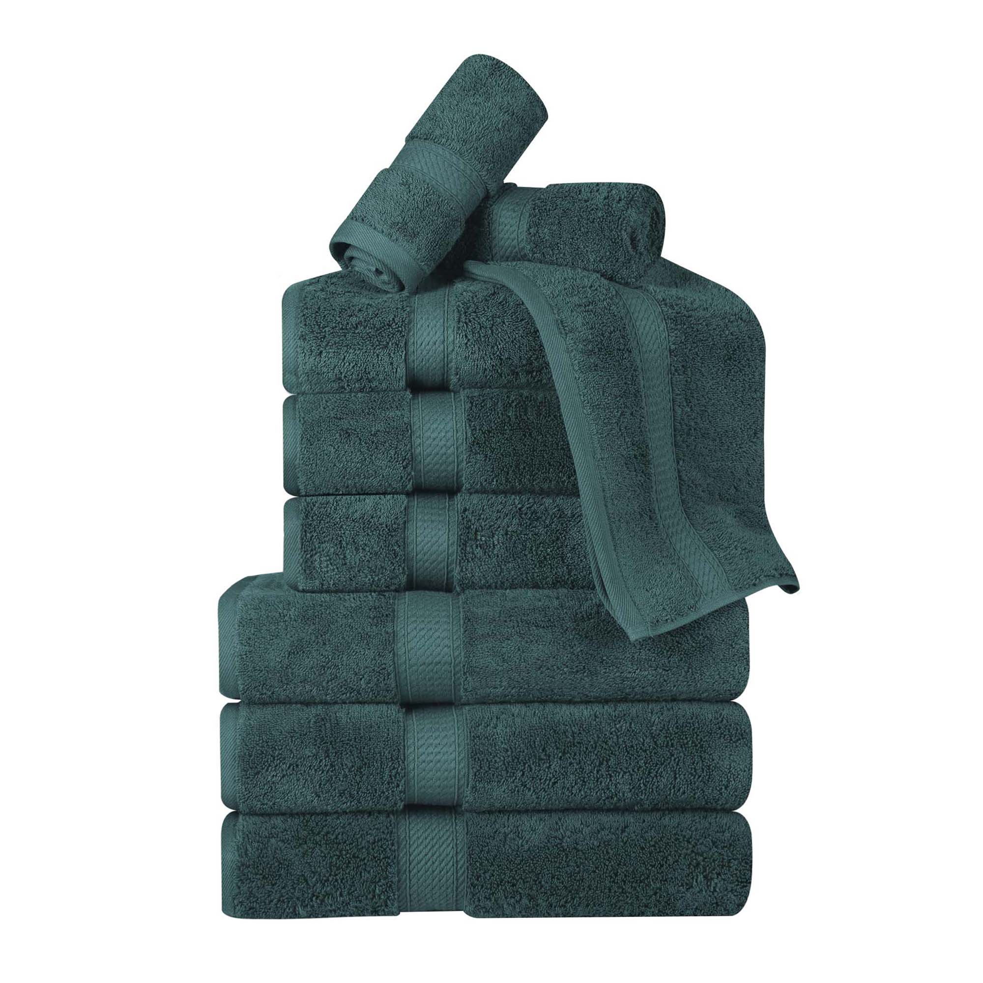 Madison Egyptian Cotton Pile Plush Heavyweight 9 Piece Towel Set - Towel Set by Superior