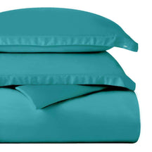 Egyptian Cotton 400 Thread Count Solid Luxury Duvet Cover Set - Teal