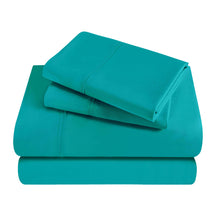 Egyptian Cotton 300 Thread Count Solid Deep Pocket Bed Sheet Set - Teal