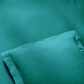 Egyptian Cotton 400 Thread Count Solid Luxury Duvet Cover Set - Teal