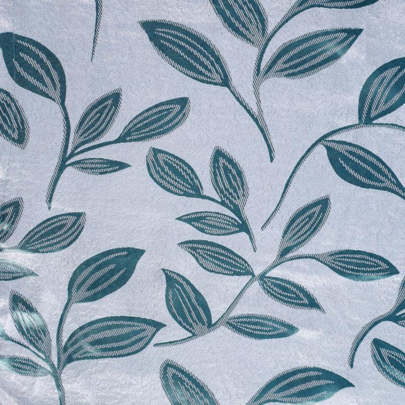 Leaves Machine Washable Room Darkening Blackout Curtains, Set of 2 - Teal