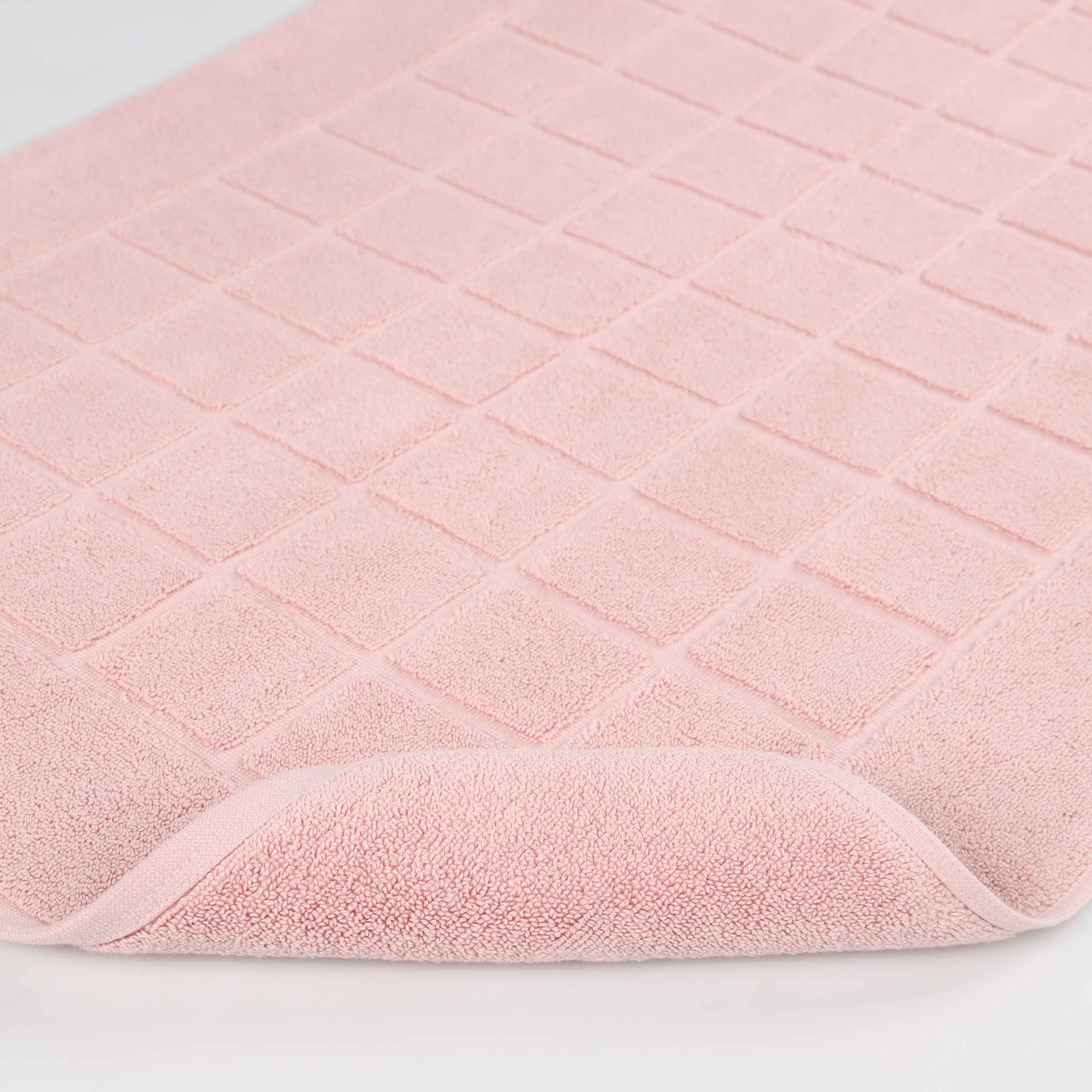 Nora Cotton Solid Absorbent Thick Checkered Washable Bath Mat Set of 2 - Bath Mats by Superior