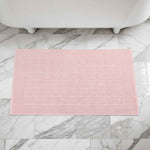 Nora Cotton Solid Absorbent Thick Checkered Washable Bath Mat Set of 2 - Bath Mats by Superior