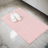 Nora Cotton Solid Absorbent Thick Checkered Washable Bath Mat Set of 2 - Bath Mats by Superior