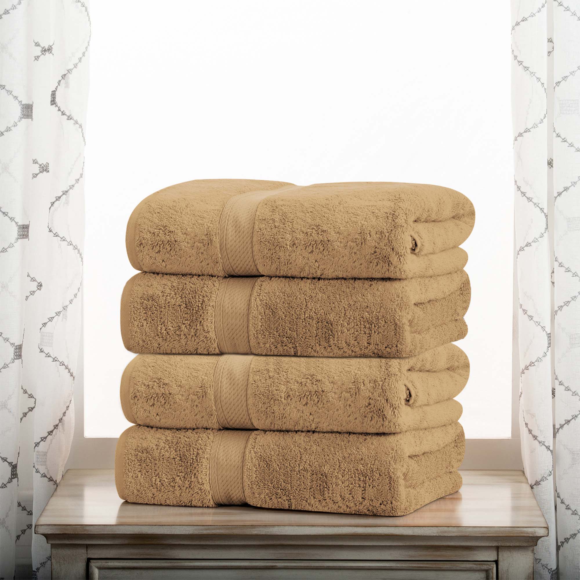 Madison Egyptian Cotton Pile Heavyweight 4 Piece Bath Towel Set - Bath Towel by Superior