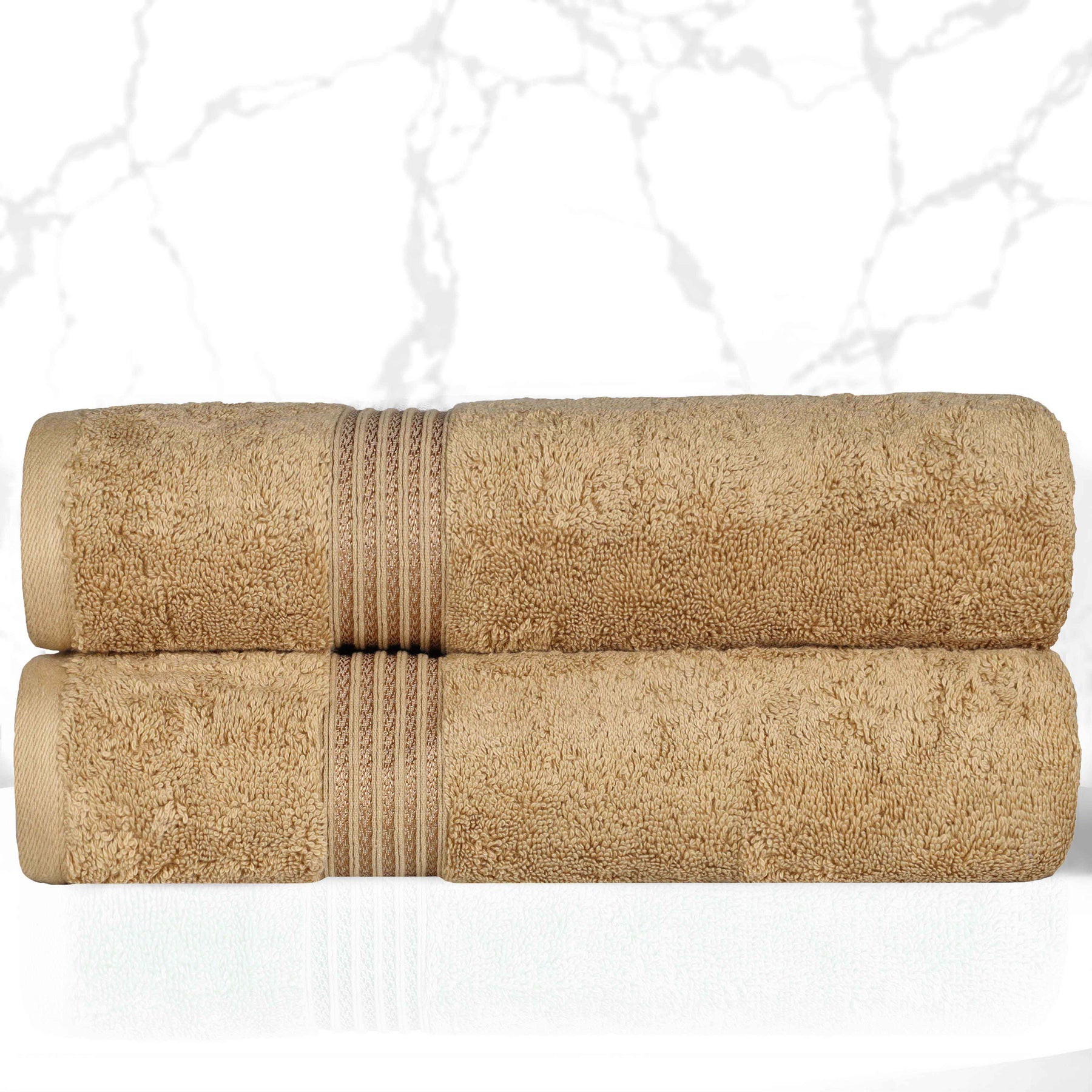 Heritage Egyptian Cotton Plush Absorbent Luxury Bath Towel Set of 2