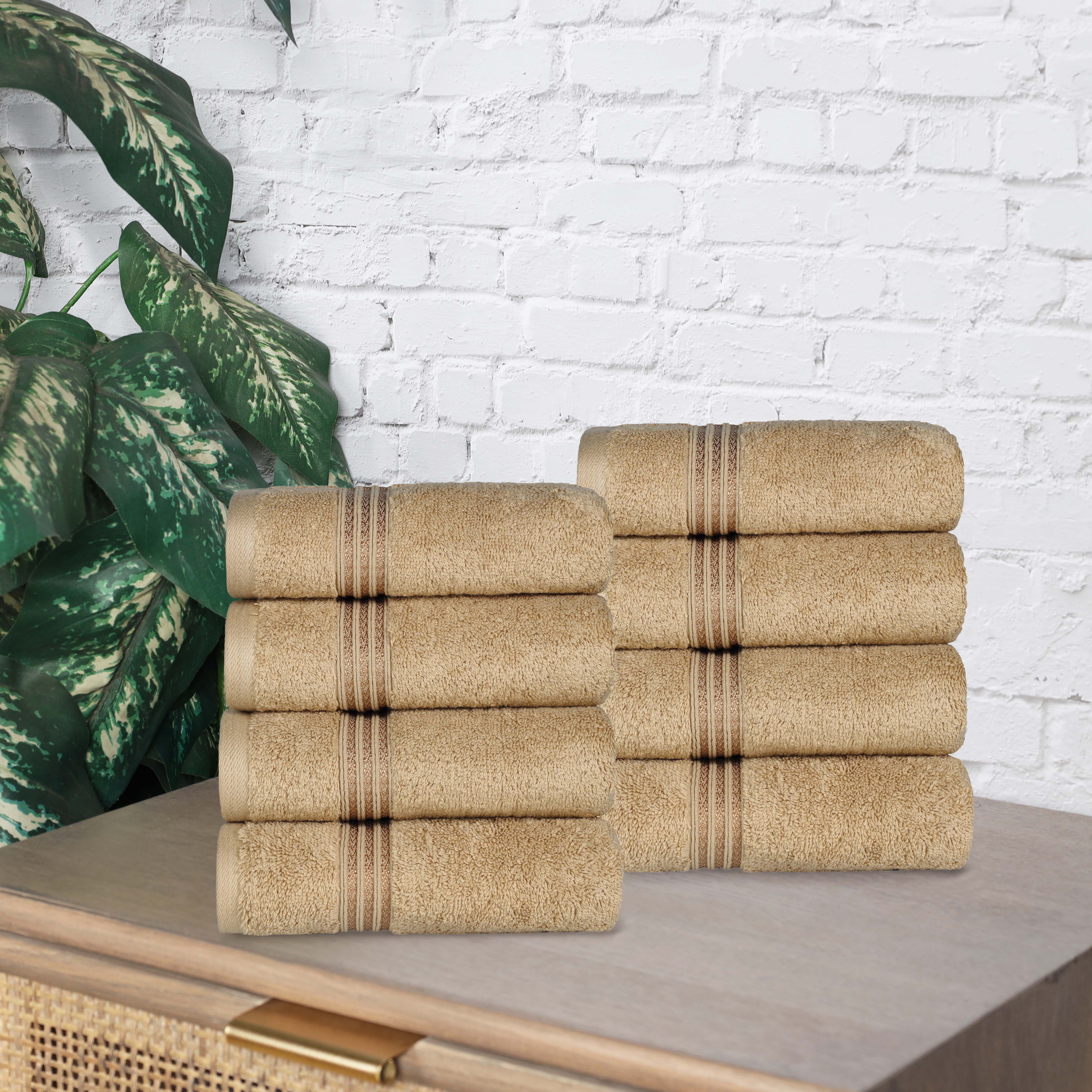 Heritage Egyptian Cotton Plush Luxury Hand Towel Set of 8 - Hand Towel by Superior