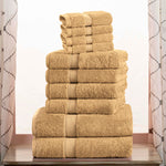 Madison Egyptian Cotton Pile Plush Heavyweight 10 Piece Towel Set - Towel Set by Superior