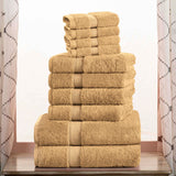 Madison Egyptian Cotton Pile Plush Heavyweight 10 Piece Towel Set - Towel Set by Superior