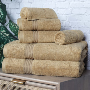 Heritage Egyptian Cotton Plush Absorbent Luxury 6 Piece Towel Set