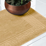 100% Cotton Absorbent Greek Key Border Solid 2 Piece Bath Mat Set - Bath Mats by Superior