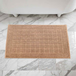 Nora Cotton Solid Absorbent Thick Checkered Washable Bath Mat Set of 2 - Bath Mats by Superior