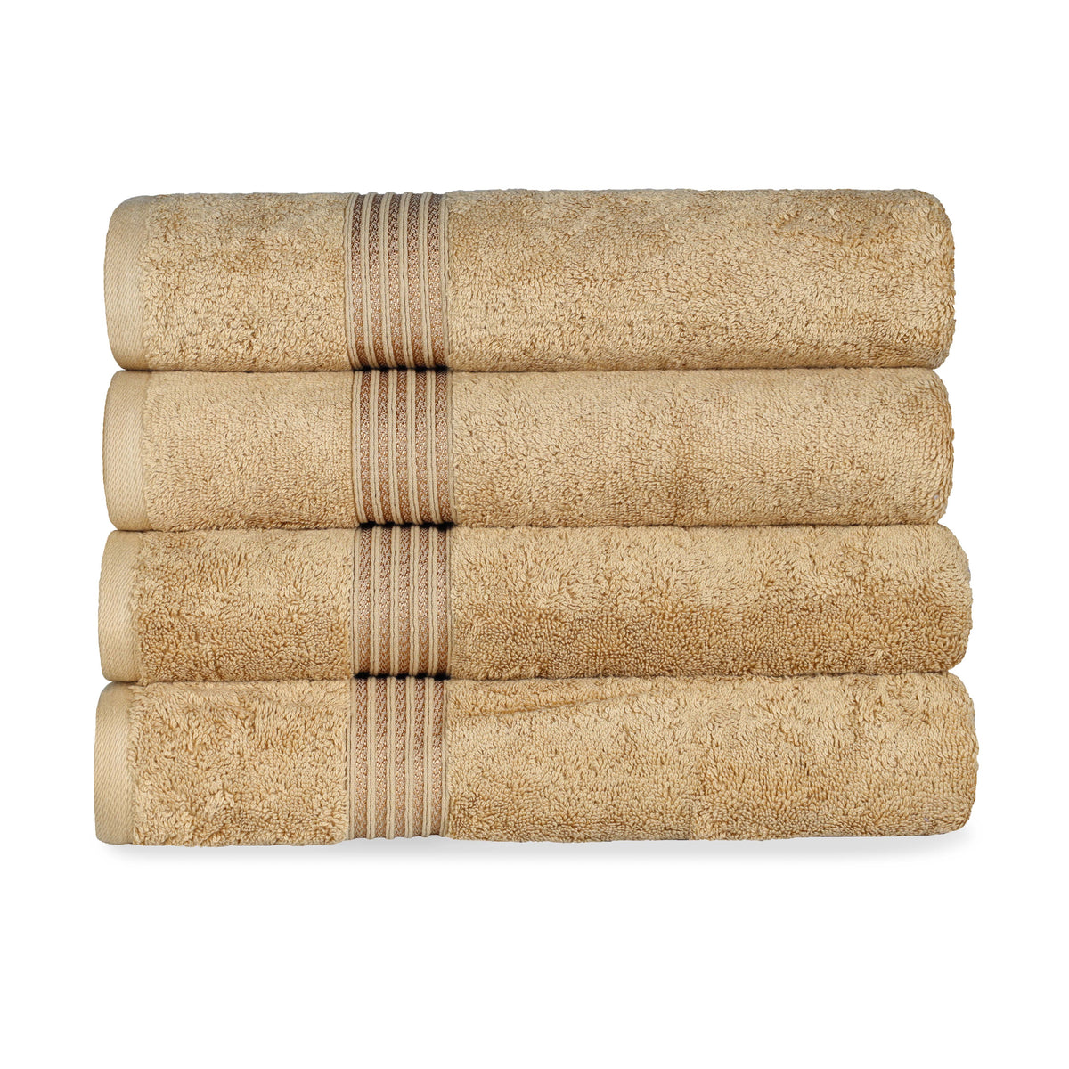 Heritage Egyptian Cotton Plush Absorbent Luxury Bath Towel Set of 4