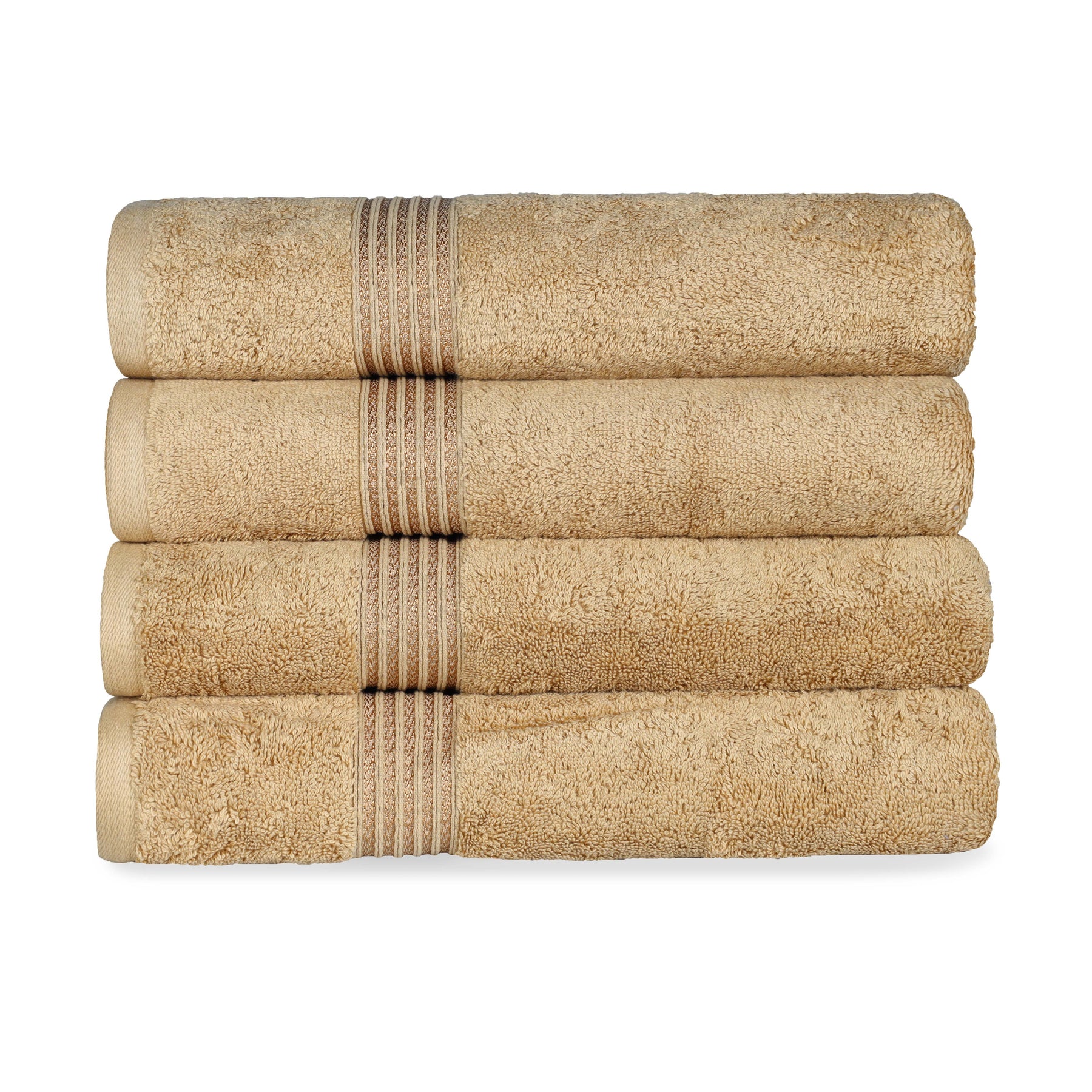 Heritage Egyptian Cotton Plush Absorbent Luxury Bath Towel Set of 4