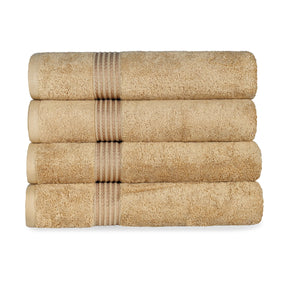 Heritage Egyptian Cotton Plush Absorbent Luxury Bath Towel Set of 4