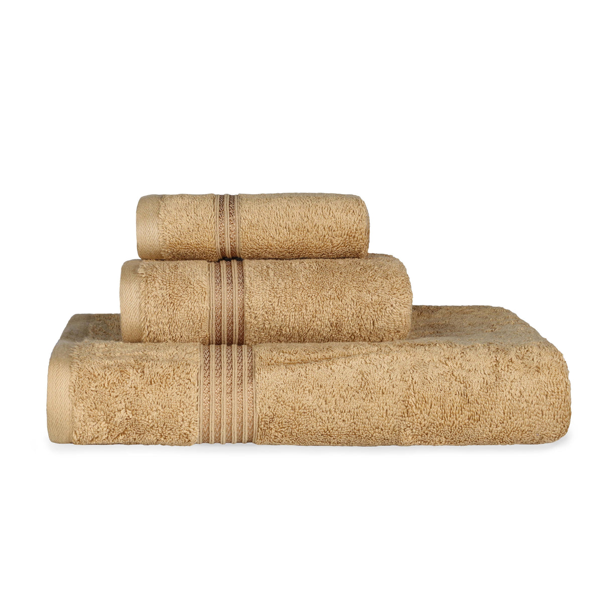 Heritage Egyptian Cotton Plush 3 Piece Absorbent Luxury Towel Set