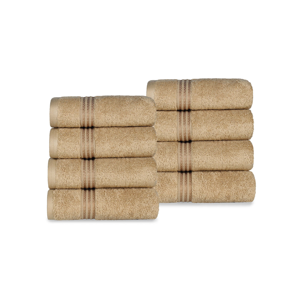 Heritage Egyptian Cotton Plush Luxury Hand Towel Set of 8