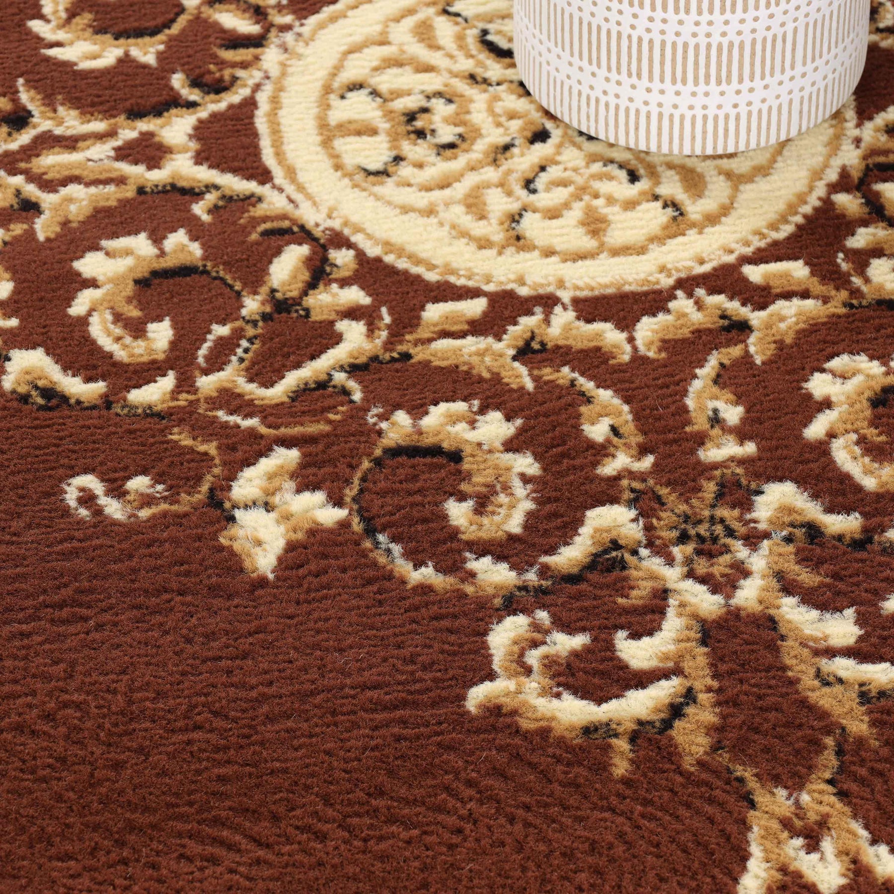 Oversized Medallion Modern Bohemian Indoor Area Rug or Runner Rug - Toffee