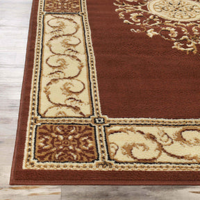 Oversized Medallion Modern Bohemian Indoor Area Rug or Runner Rug - Toffee