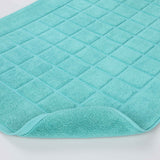 Nora Cotton Solid Absorbent Thick Checkered Washable Bath Mat Set of 2 - Bath Mats by Superior