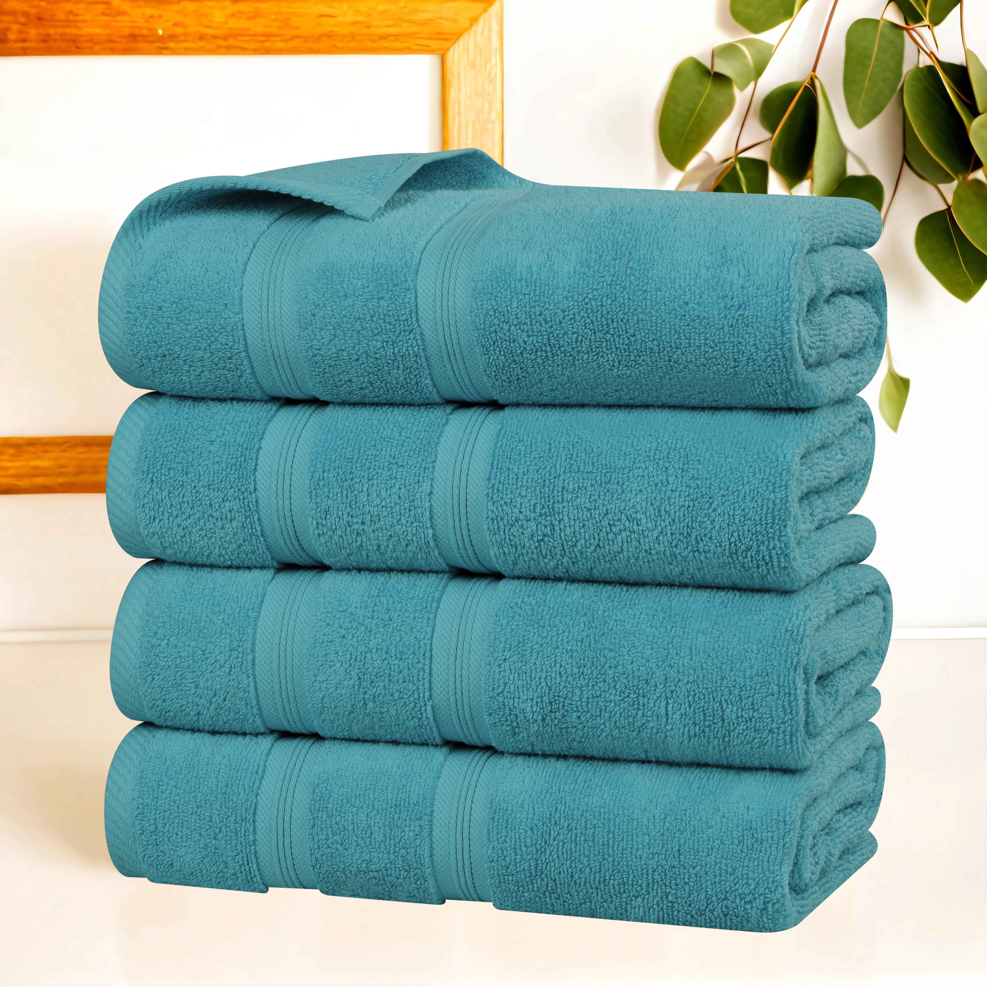 Smart Dry Zero Twist Cotton Medium Weight Bath Towels, Set of 4 - Bath Towel by Superior