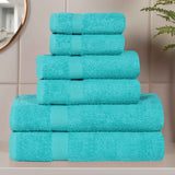 6 Piece Cotton Eco-Friendly Soft Absorbent Towel Set - Towel Set by Superior