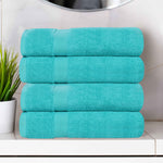 Cotton Highly Absorbent Eco-Friendly Quick Dry 4 Piece Bath Towel Set - Bath Towel by Superior