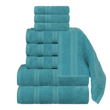 Smart Dry Zero Twist Cotton Medium Weight 9 Piece Assorted Towel Set