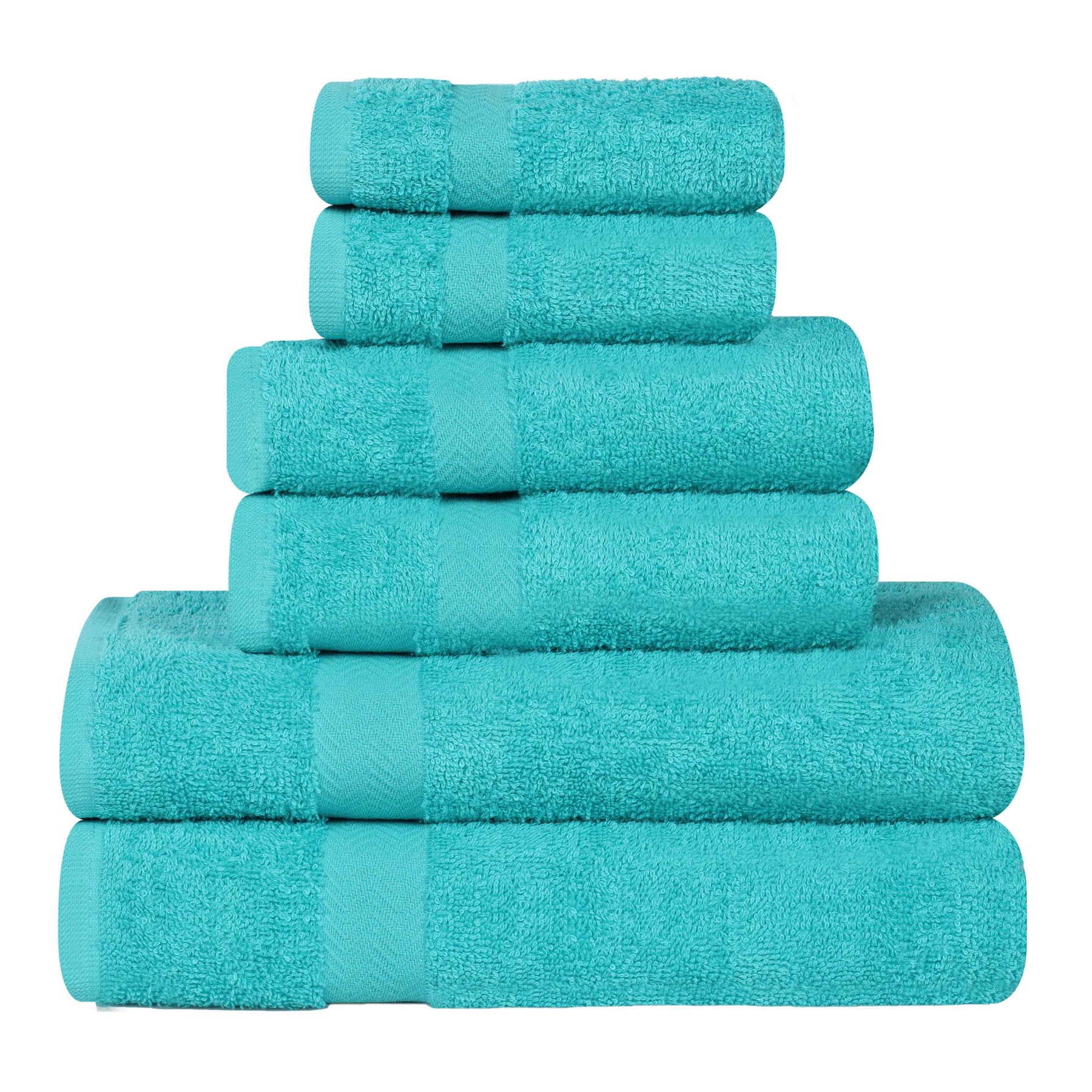 6 Piece Cotton Eco-Friendly Soft Absorbent Towel Set