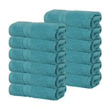 Smart Dry Zero Twist Cotton Medium Weight Face Towels, Set of 12