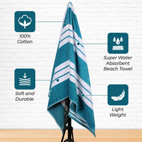 Striped Extra Large Oversized Absorbent Quick Dry Cotton Beach Towel