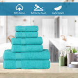 6 Piece Cotton Eco-Friendly Soft Absorbent Towel Set - Towel Set by Superior