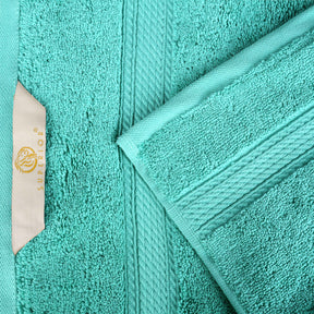 Egyptian Cotton Pile Absorbent 2 Piece Plush Solid Bath Sheet Set - Turquoise