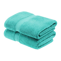 Egyptian Cotton Pile Heavyweight 2 Piece Bath Towel Set - Turquoise