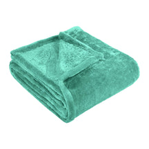 Fleece Plush Medium Weight Fluffy Soft Solid Decorative Blanket - Turquoise