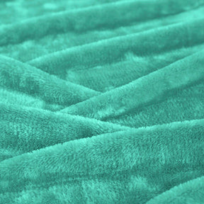 Fleece Plush Medium Weight Fluffy Soft Solid Decorative Blanket - Turquoise