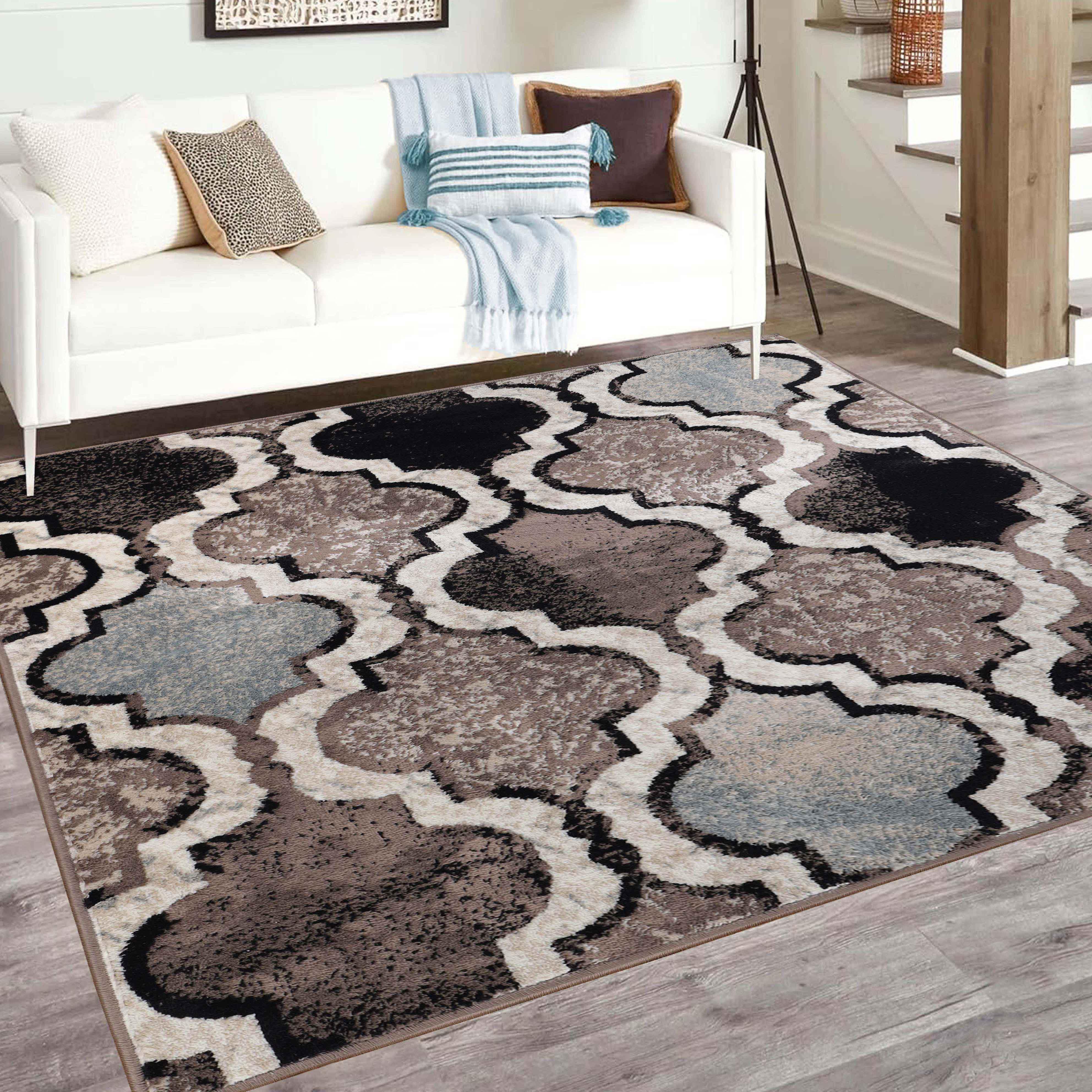 Viking Contemporary Geometric Trellis Indoor Area Rug or Runner - Rugs by Superior