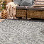 Wynn Modern Geometric Abstract Area Rug Indoor Outdoor Rugs - Rugs by Superior