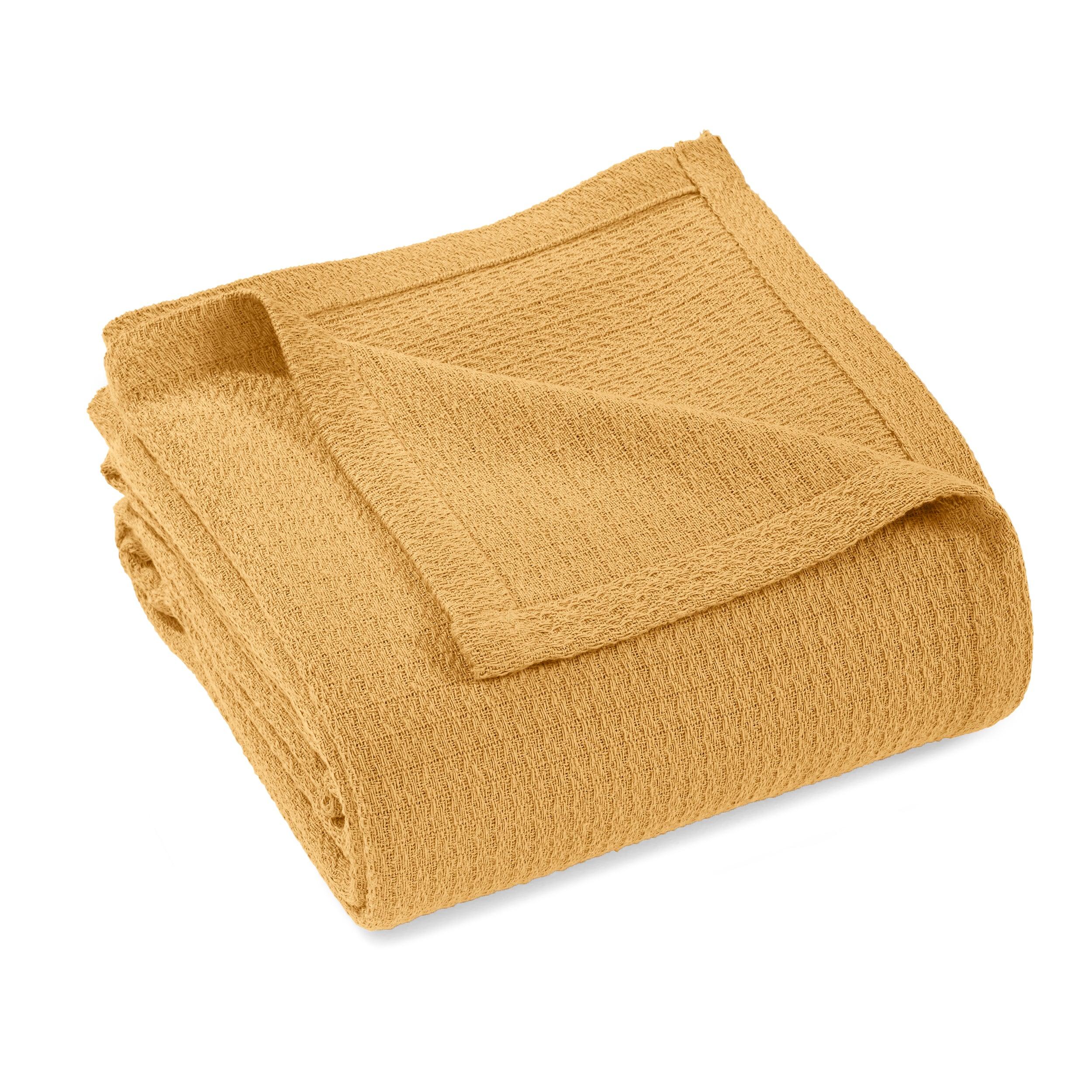 Waffle Weave Honeycomb Knit Soft Solid Textured Cotton Blanket - Blanket by Superior