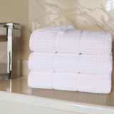 Napa Zero Twist Cotton Solid Waffle Honeycomb Bath Towel Set of 3 - Bath Towel by Superior