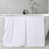 Mika Smart Twist Cotton Solid Textured Ribbed Bath Sheets, Set of 2 - Bath Sheet by Superior