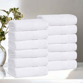 Belmont Zero Twist Cotton Medium Weight Face Towels, Set of 12