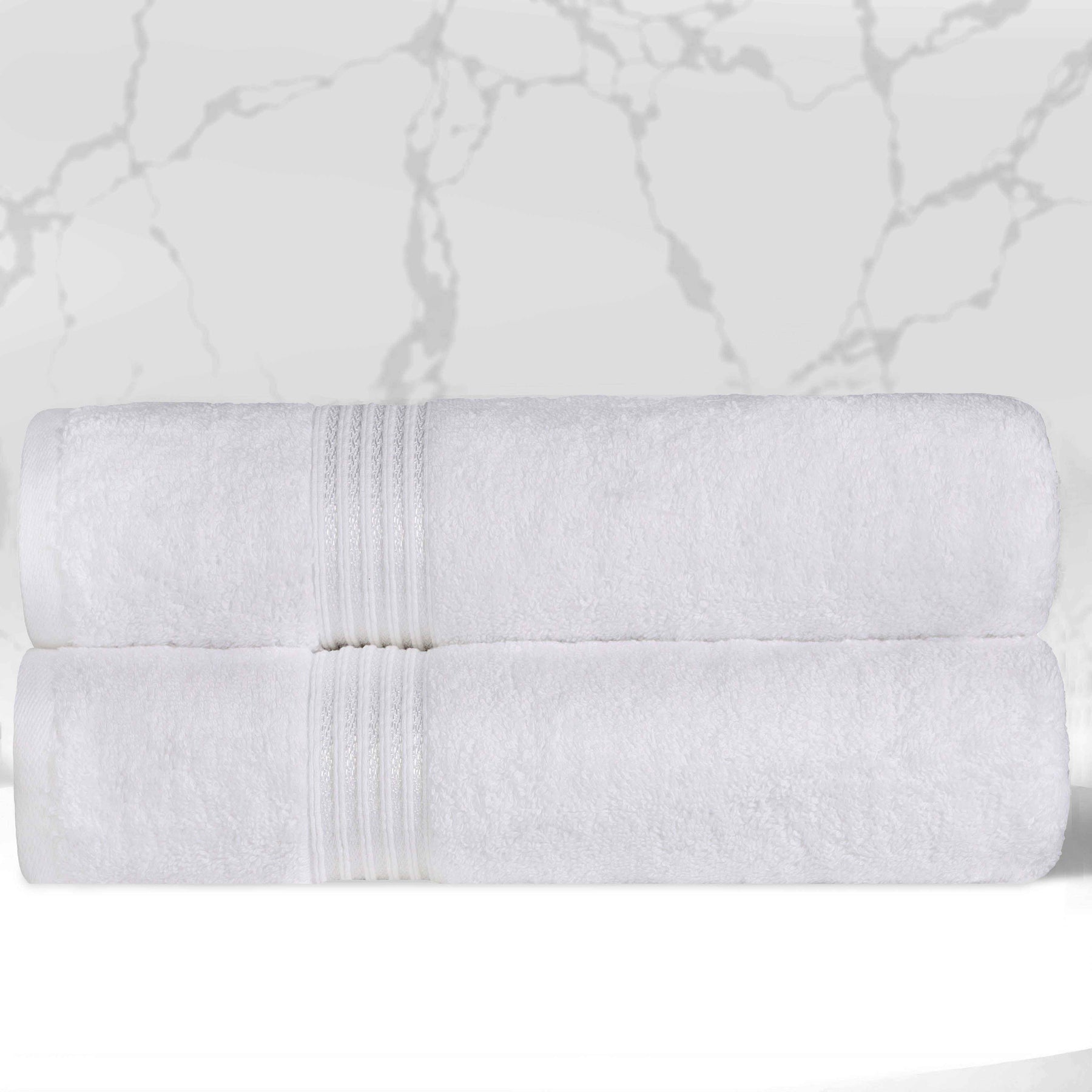 Heritage Egyptian Cotton Plush Absorbent Luxury Bath Towel Set of 2