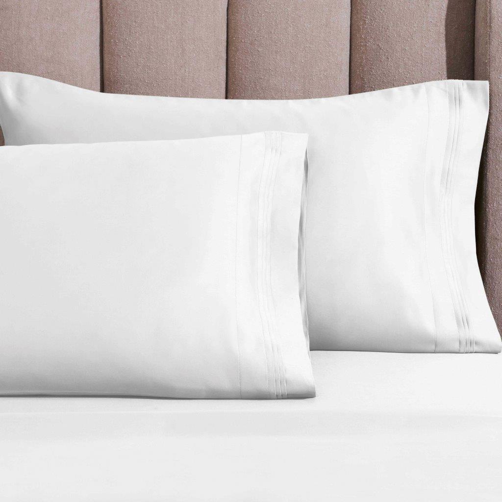 1500 Thread Count Egyptian Cotton 2 Piece Solid Pillowcase Set