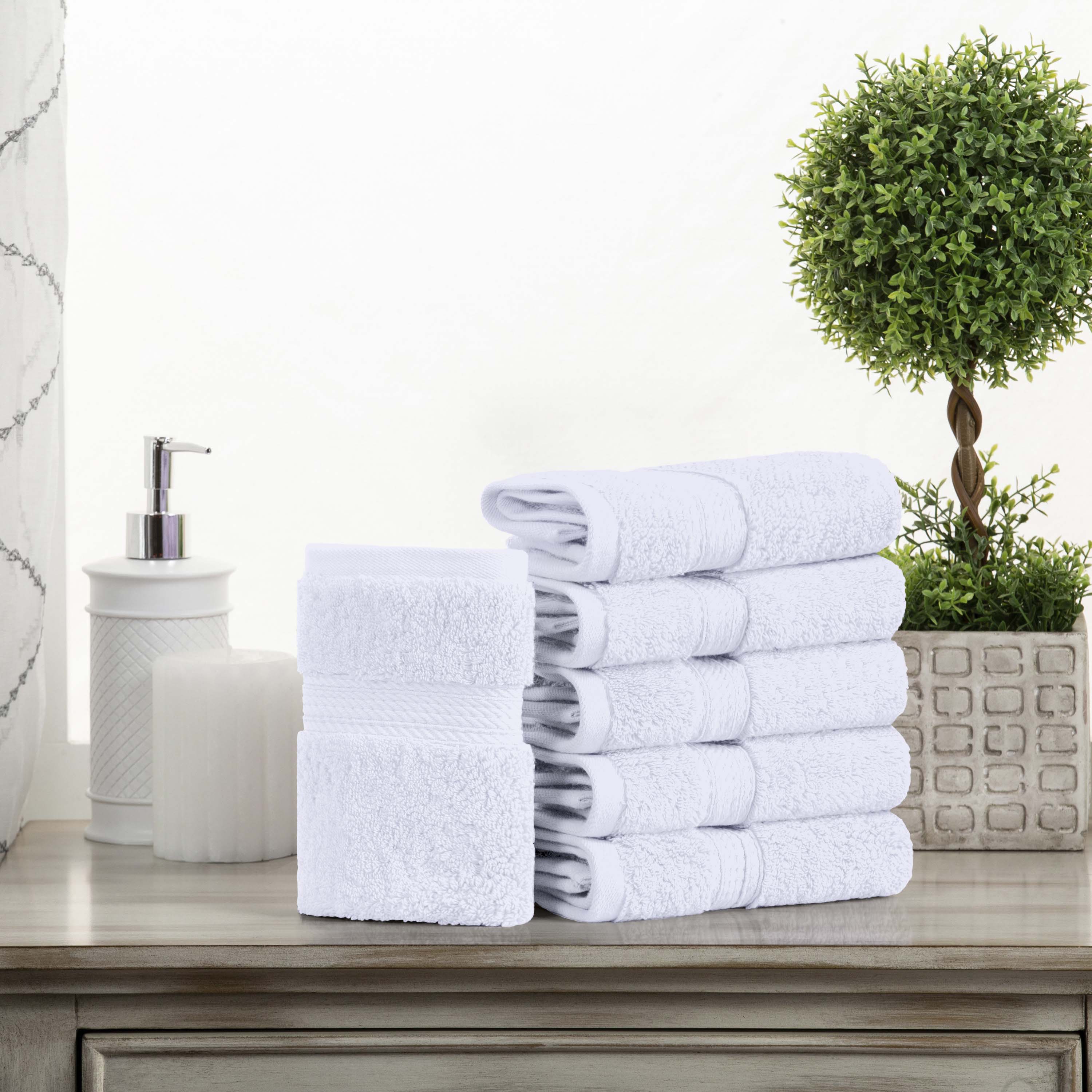 Madison Egyptian Cotton Pile Plush Heavyweight Face Towel Set of 6 - Face Towel by Superior