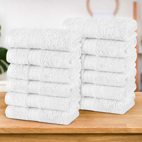 Atlas Cotton Absorbent Heavyweight Face Towel Washcloth Set of 12