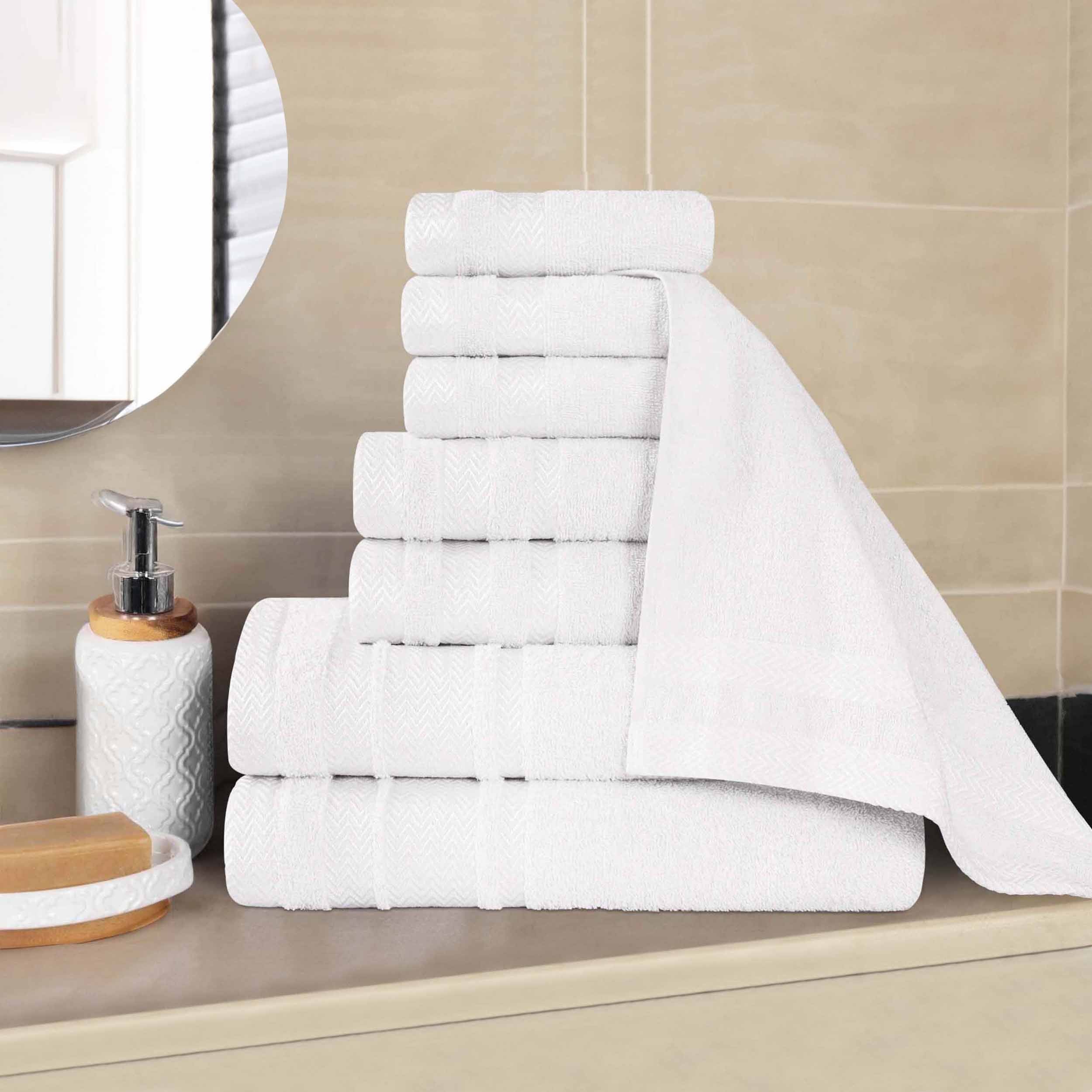 Hays Cotton Medium Weight 8 Piece Assorted Bathroom Towel Set - Towel Set by Superior