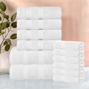 Smart Dry Zero Twist Cotton Medium Weight 12 Piece Assorted Towel Set