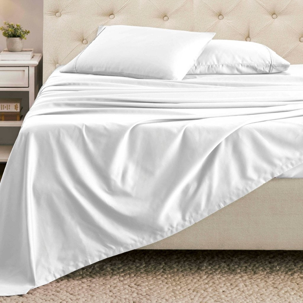 Cotton Blend Solid Deep Pocket Bed Sheet Set