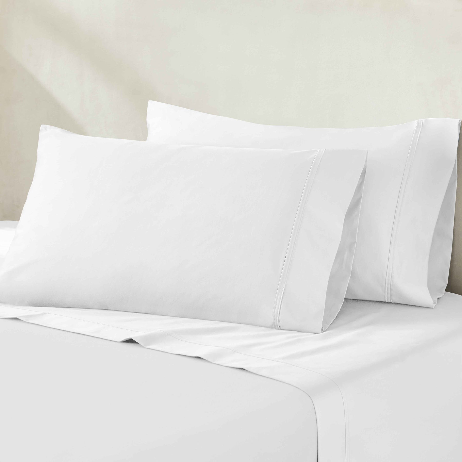 Egyptian Cotton 850 Thread Count Solid Luxury Pillowcases, Set of 2 - White